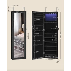 Дзеркало-шафа Leobert Kors з підсвіткою в стилі Loft чорний