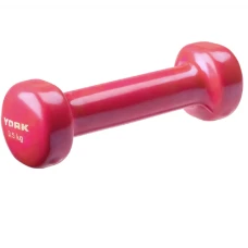 Гантелі для фітнесу вінілові круглі York Fitness 2х0,5кг рожевий