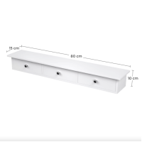 Полка настенная Leobert Corner три ящика белый