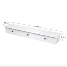 Полка настенная Leobert Corner три ящика белый