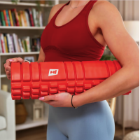 Роллер массажер (валик, ролик) Hop-Sport EVA 45см красный