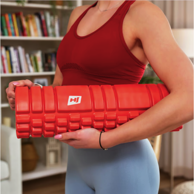 Роллер массажер (валик, ролик) Hop-Sport EVA 45см красный