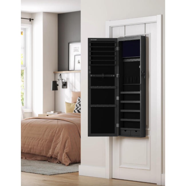 Зеркало-шкаф Leobert Kors с подсветкой в стиле Loft черный