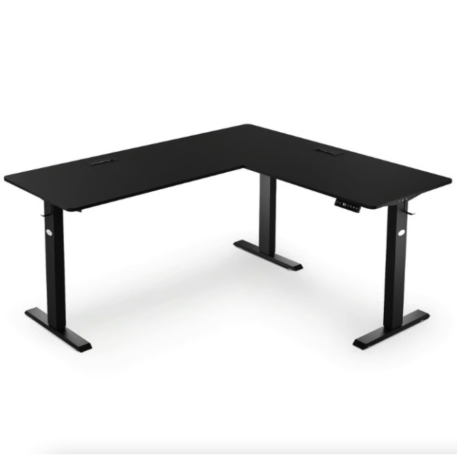 Компьютерный угловой стол Di Volio Montaro с регулируемой высотой черный