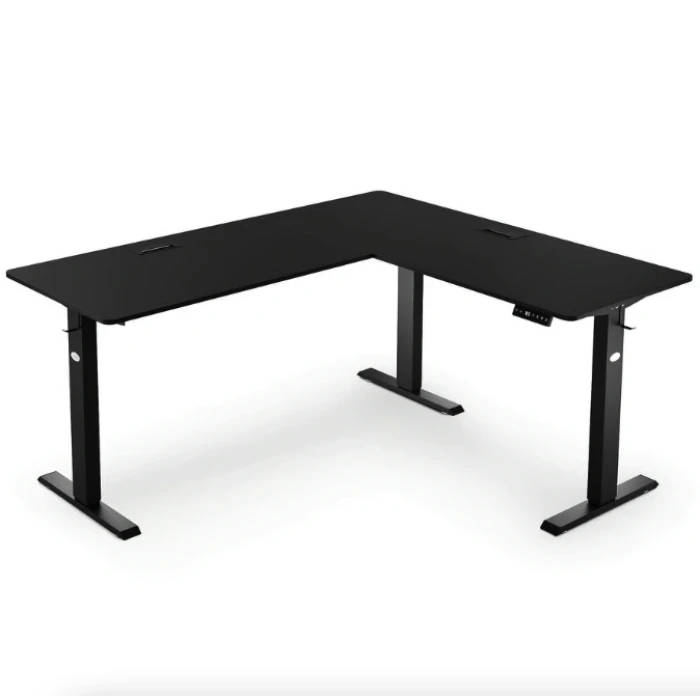 Компьютерный угловой стол Di Volio Montaro с регулируемой высотой черный
