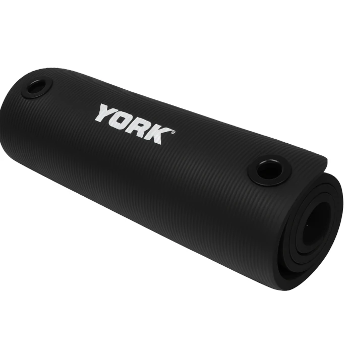 Мат для фитнеса с отверстиями York Fitness NBR 1см черный