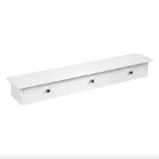 Полка настенная Leobert Corner три ящика белый