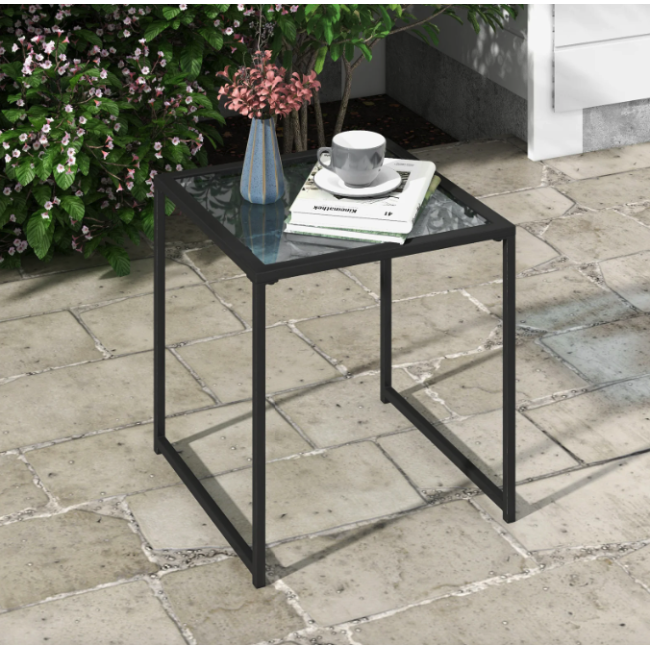 Садовий стіл Costway Trotten з металевим каркасом