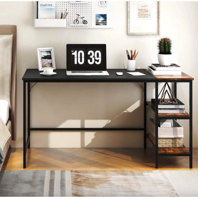 Компьютерный стол Costway Tiffany с двумя полками в стиле Loft