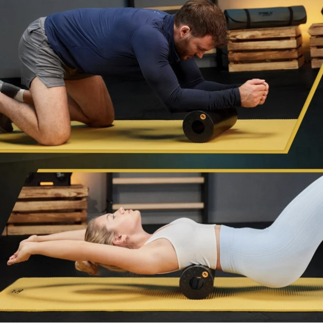 Роллер массажер гладкий Trex Sport TX-033EPR EPP 33см черный