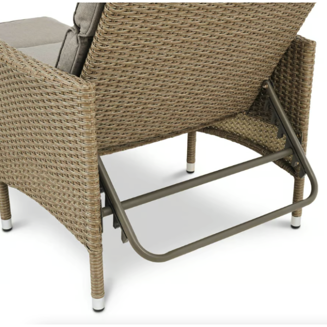 Садовый шезлонг Di Volio Breso из бежевого ротанга