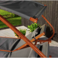 Садовый шезлонг Di Volio Pionza двухместный серый