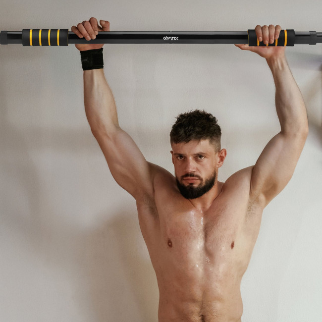 Турнік розсувний GYMTEK 63-100см чорно-жовтий