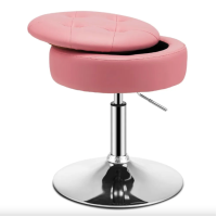 Кресло трансформер Costway Meri с местом хранения розовый