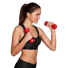 Гантелі для фітнесу вінілові круглі York Fitness 2х0,5кг рожевий