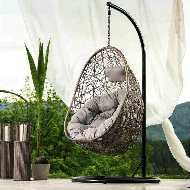 Підвісне крісло-кокон Di Volio Bacoli одномісне сірий