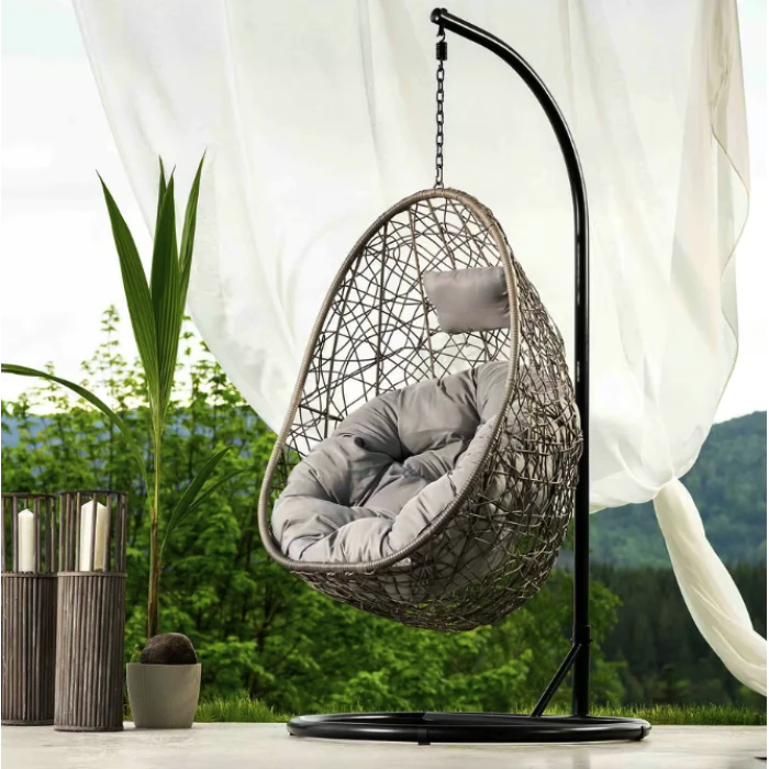 Подвесное кресло-кокон Di Volio Bacoli одноместное серый