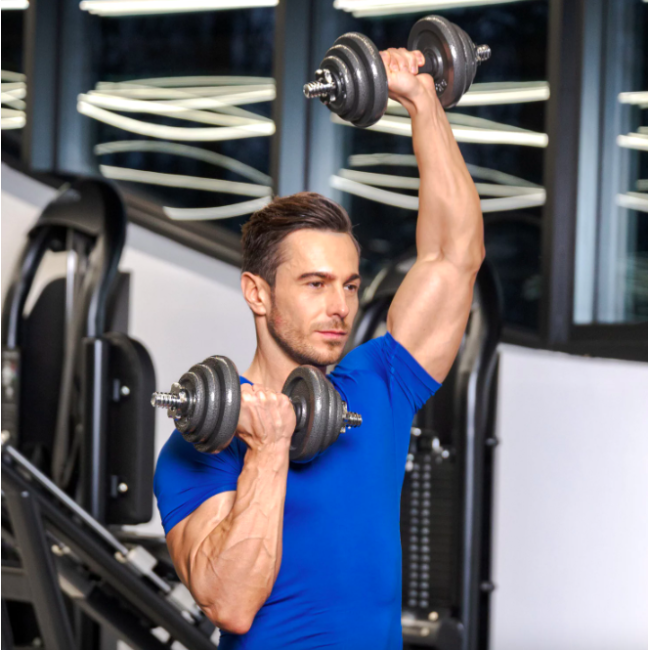 Набор гантели в кейсе Gymtek чугунные 2х10кг.