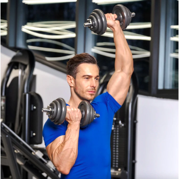 Набор гантели в кейсе Gymtek чугунные 2х10кг.