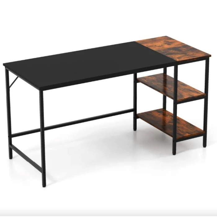 Компьютерный стол Costway Tiffany с двумя полками в стиле Loft