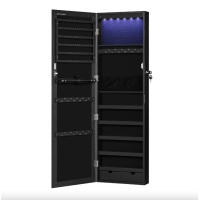 Зеркало-шкаф Leobert Kors с подсветкой в стиле Loft черный