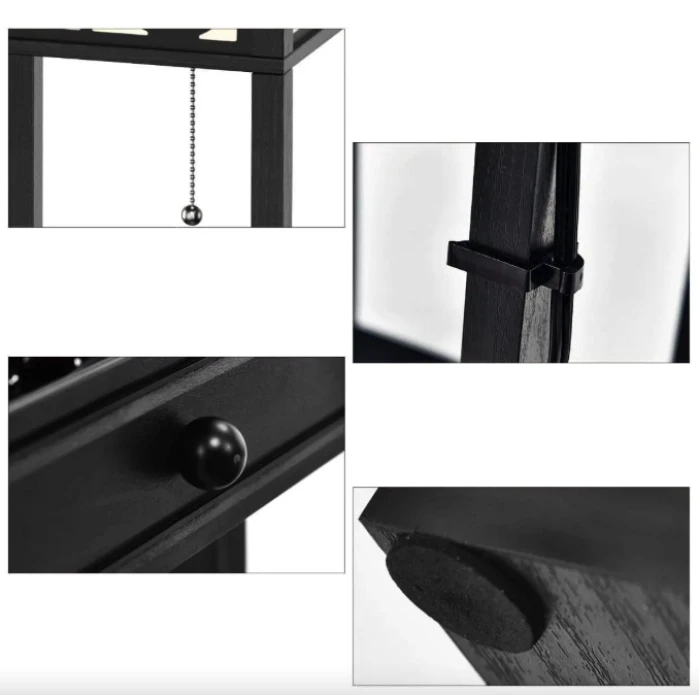 Половая лампа Costway Leon торшер с розеткой и USB черный