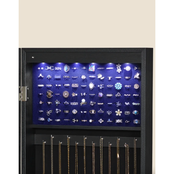 Зеркало-шкаф Leobert Kors с подсветкой в стиле Loft черный