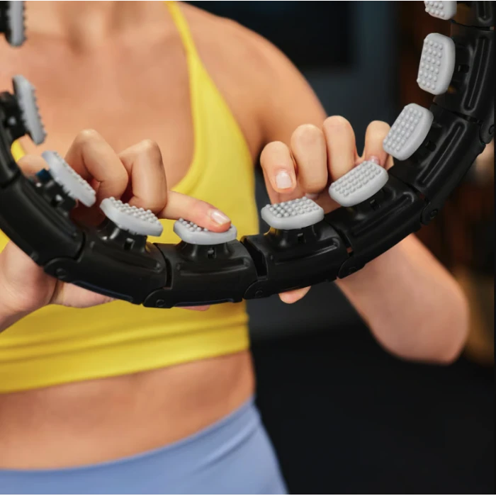 Хулахуп Trex Sport TX-010CHH массажный с утяжелителем черный