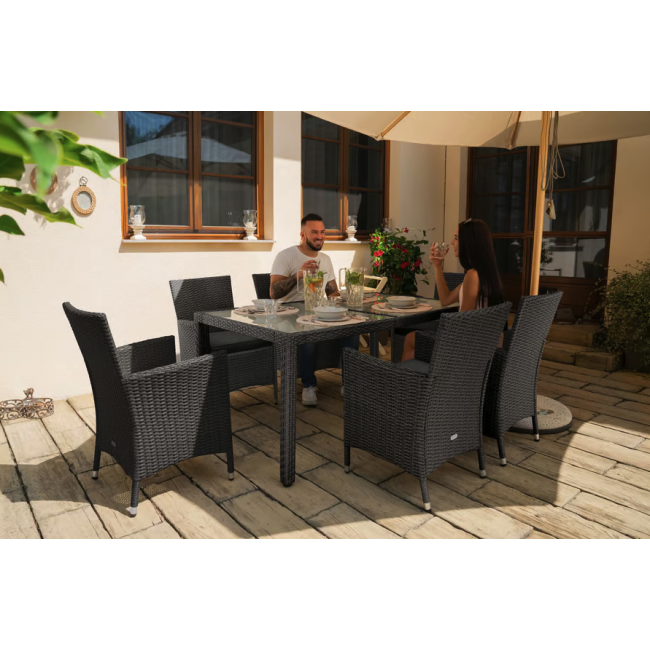 Садові меблі Di Volio VERONA 6+1 сірий/сірий