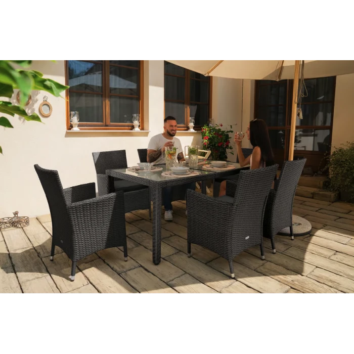 Садовая мебель Di Volio VERONA 6+1 серый/серый