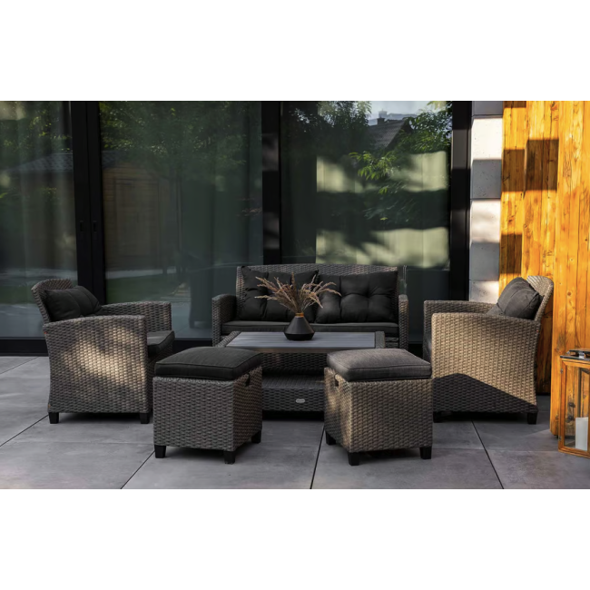 Набор садовой мебели Di Volio Firenze серый/графитовый