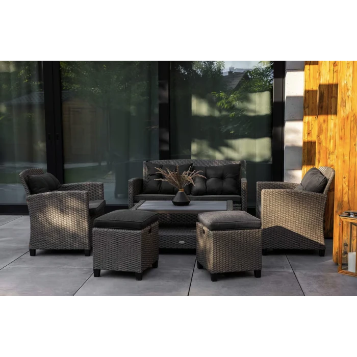 Набір садових меблів Di Volio Firenze сірий/графітовий