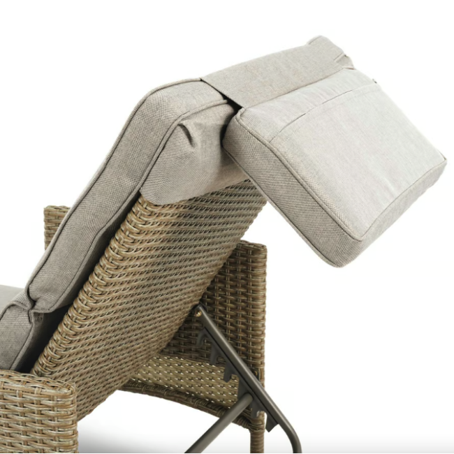 Садовый шезлонг Di Volio Breso из бежевого ротанга