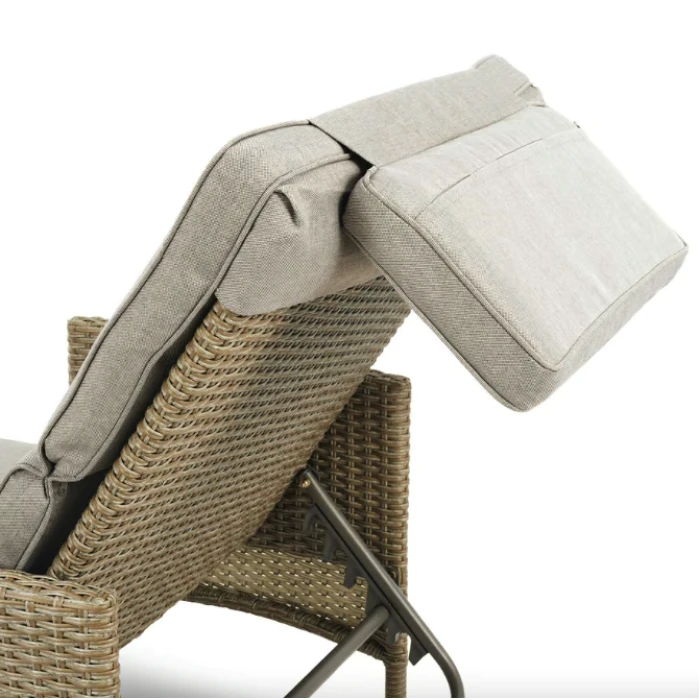 Садовый шезлонг Di Volio Breso из бежевого ротанга