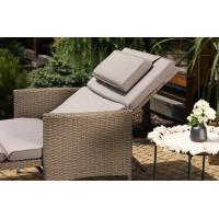 Садовий шезлонг Di Volio Breso з ротангу бежевий