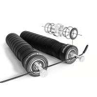 Скакалка швидкісна з підшипниками та м'якою рукояткою Hop-Sport HS-P030JR чорна