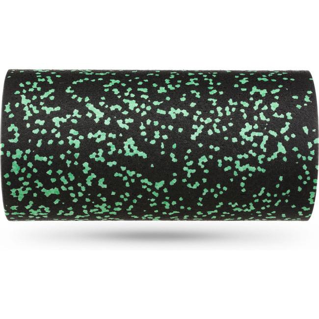 Масажний ролик Gymtek для йоги та фітнесу EPP 30*15см чорно-зелений