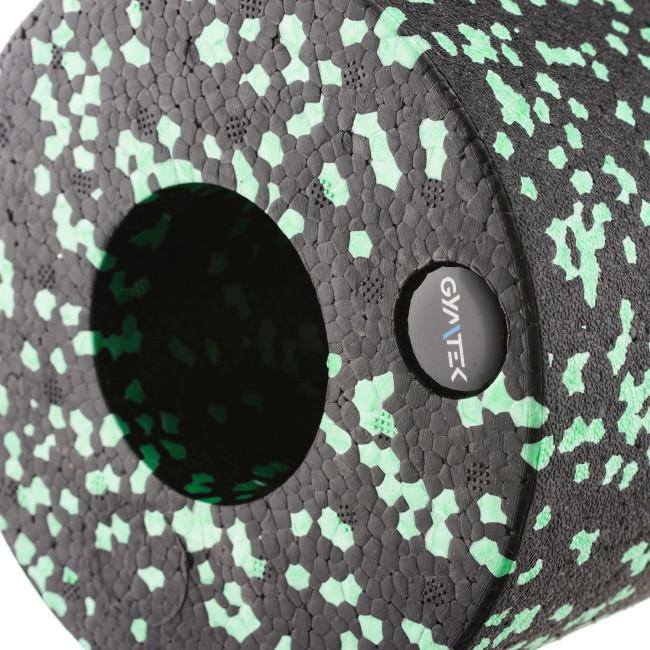 Масажний ролик Gymtek для йоги та фітнесу EPP 30*15см чорно-зелений