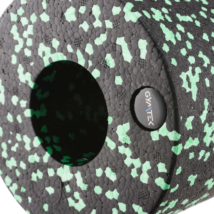 Масажний ролик Gymtek для йоги та фітнесу EPP 30*15см чорно-зелений