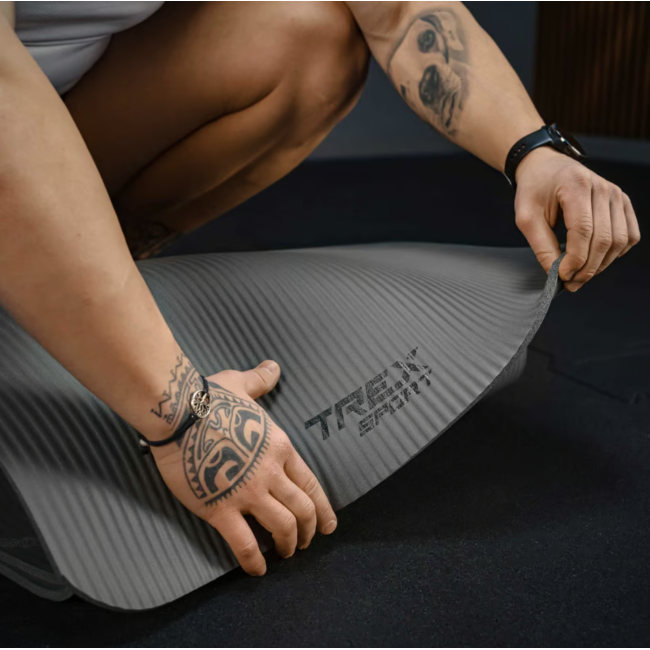 Коврик для йоги Trex Sport TX-018NGM NBR 1см 180х60 серый