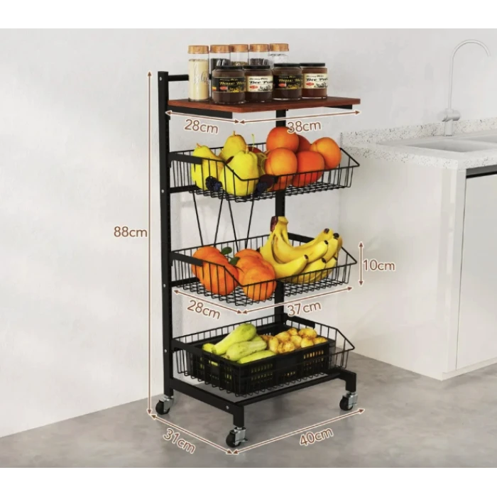 Стелаж Costway Vroda мобільний в стилі Loft