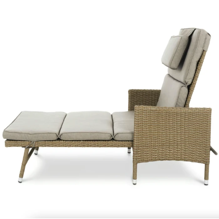 Садовый шезлонг Di Volio Breso из бежевого ротанга