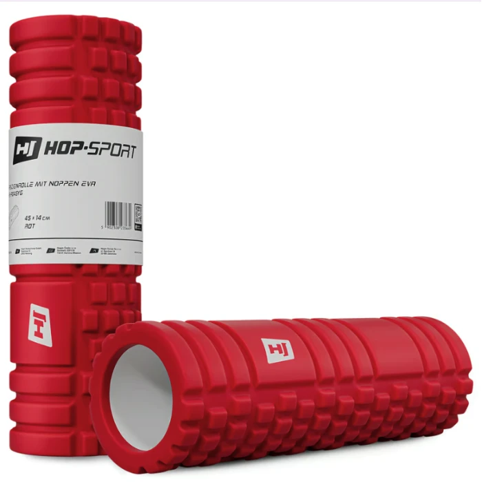 Роллер масажер (валик, ролик) Hop-Sport EVA 45см червоний