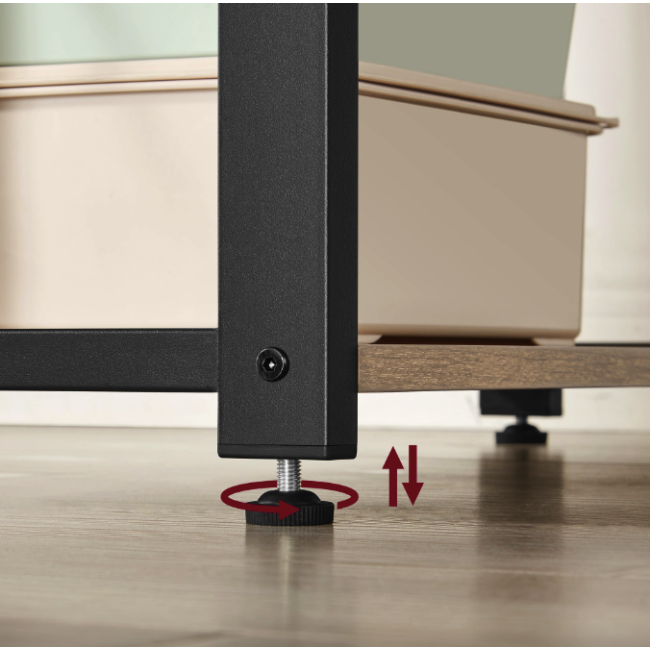 Компьютерный стол Leobert Devoko с боковыми полками в стиле Loft натуральный