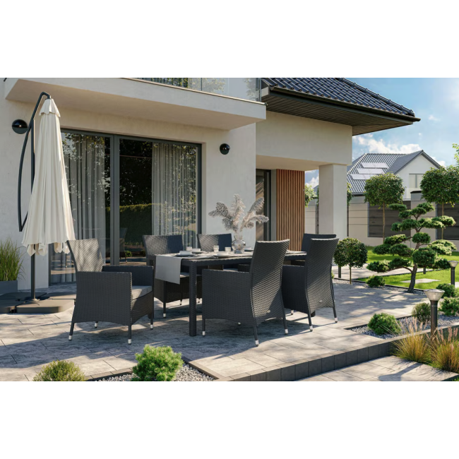 Садові меблі Di Volio VERONA 6+1 сірий/сірий