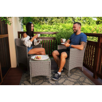 Комплект садових меблів меблі Di Volio Siena сірий/графітовий