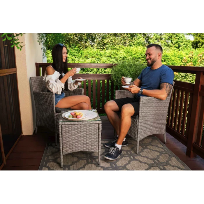 Комплект садових меблів меблі Di Volio Siena сірий/графітовий