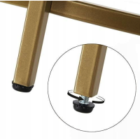 Журнальний столик Leobert Oskar круглий з скляною стільницею золото