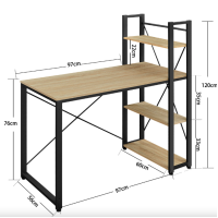 Компьютерный стол Leobert Devoko с боковыми полками в стиле Loft натуральный