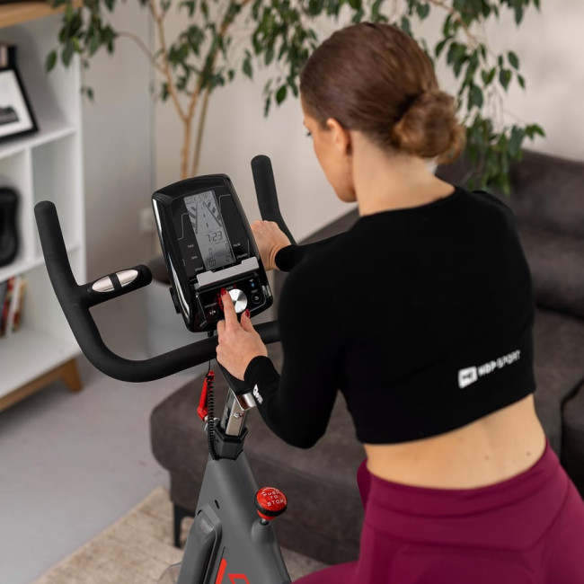 Спінбайк Hop-Sport HS-065IC чорно-сірий Delta